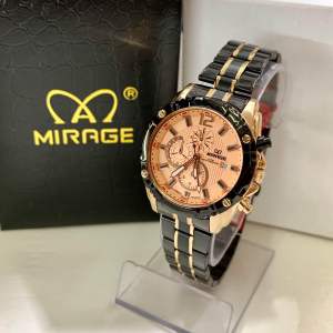 Mirage 8714 Original Jam Tangan Wanita Tahan Air Stainless Steel Tanggal Aktif Roseblack Rantai List Rose Mewah Dan Sporty Analok Kuarsa Garansi Origianal Realpict COD