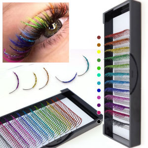 Lông Mi Giả Màu Cầu Vồng Sáng Bóng Nhiều Màu Sắc Lấp Lánh Lông Mi Lẻ Dùng Cho Tiệc Tùng Giáng Sinh Halloween Hẹn Hò Làm Thủ Công Từ Tóc Tổng Hợp