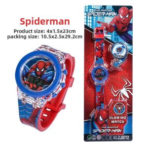 Hot Toys | Anime Flash Spider Man Hulk Watch Boy Cartoon Avenger Watch Boy Girl Student Clock Gift