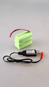 ถ่านรถบังคับแบบชาร์จ 7.2V 4800 mAh. ปลั๊กแบบ JST (ถ่านแพ็คแบบ 3ก้อนเรียง2ชั้น) ขายพร้อมสายชาร์จแบบ USB-JST (ส่งจากกรุงเทพ)