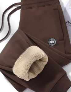 Thickened Lamb Velvet Goose Cotton Pants Autumn Winter Warm Casual Trousers for Men And Women High Waist Long Pants