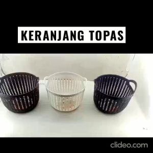 KERANJANG BULAT TOPAS - Plastik, Unik, Elegant, Multifungsi - P 18 x L 18 x T 13