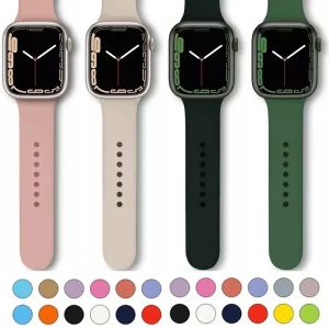 Silicone strap For Apple Watch band S10 46mm 42mm 40mm 44mm 49mm 45mm 41mm 44 mm correa bracelet iWatch series 9 8 7 6 SE ultra2