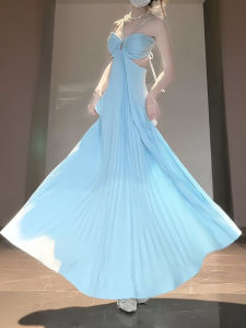 CHANGTONG | Beach Resort Style Waist-revealing Flared Dress Spring