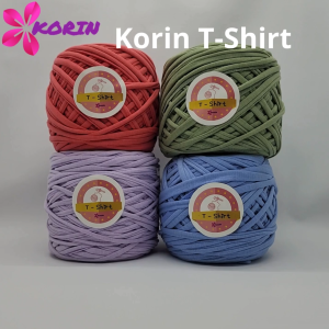 KORIN Tshirt Yarn 1000 Gram/ Benang Rajut Kaos/ Benang Rajut Murah / Benang Tshirt Ekonomis