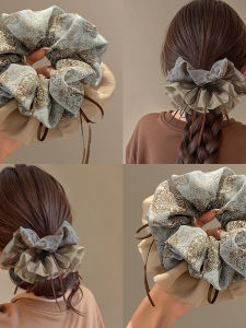 Floral Bowtie Elastic Hair Band Large