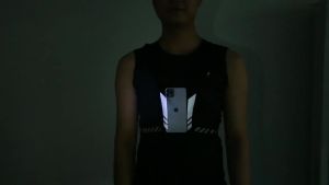 Running Vest Chest Phone Holder Lightweight Breathable & Adjustable Workout Vest with Running Reflective Strips for Jogging Gym