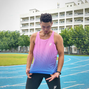 PB Track And Field Training Suit Seamless Heat Press Vest Breathable Lightweight Marathon Running Sports Student Sports Quick Dry Physical Examination