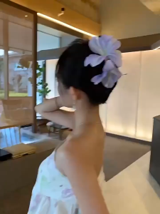 A012 Jepit Rambut Bunga Amaryllis Elegan Jepitan Rambut Korea Fashion Floral Hairpin