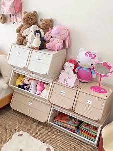 SG RumahHome® Stackable Multi-Purpose Storage Cabinet Display Box for Toys Snacks Books Kids Room Playroom Bedroom Nursery
