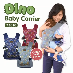 Kiddy Dino Baby Carrier - Anti Pegal - M Shape -SSC - Sabuk Pinggang yang Kokoh tebal dan Lebar - KD72010 Nyaman dipakai SNI