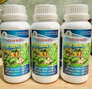 Tuyến trùng hữu cơ Nem Kill đặc trị tuyến trùng rễ. chai 500ml. đất sạch phát triển rễ ngăn vàng lá thối rễ