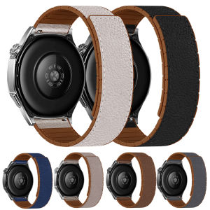 18/20/22mm Silicone Leather Strap For Huawei Watch GT6 GT5 GT4 GT3 GT2 46mm 41mm Magnetic Bracelet For Huawei GT6 5 3 Pro 46mm