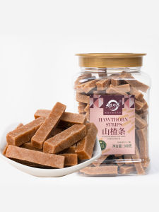 Handheld Haws Fruit Strip 500g Childhood Snack Baked Leisure Food Honeyed Dried Fruit Square Bottle Preservation Chinese Specialty