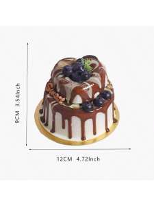 1/4PCS Simulation Double Layered Love Cake Home Decoration Dessert Display Photography Props Party Props