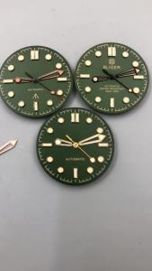 31mm Vintage Green Gold Watch Dial C3 Luminous Fit NH35 NH36 ETA2824 Miyota8215 Mingzhu PT5000 Movement Replacement Watch Parts