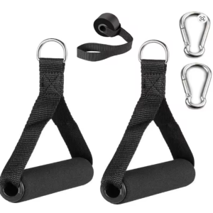 SMVP | Gym Handle Extra Wide Foam Grips for Fitness Crossfit Lifting Pulling Workout Heavy Duty D-ring Pull Rope Cable Tube Accessories