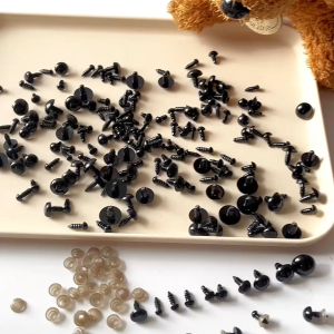 【100 PASANG】Mata Safety 5-16mm - Untuk Boneka Teddy Bear & DIY Bahan Plastik Hitam Premium 【READY STOCK】