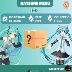 Hatsune Miku Gift Box Hatsune Miku Keychain Vocaloid Miku Stickers Postcard Keychain 初音未来 初音ミク Vocaloid Pin Badge