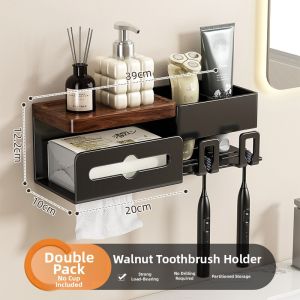 youqin | Suction Mirror With LED Lighting Bathroom Foldable Magnifying