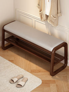CHUJUN | Soft Leather Padded Shoe Rack with Seating