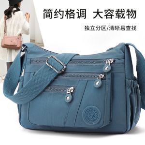 New Arrival Multi-Compartment Shoulder Messenger Bag Womens Bag Middle-Aged and Elderly Mother Bag Lightweight Shoulder Bag Casual Large Capacity Cloth Bag