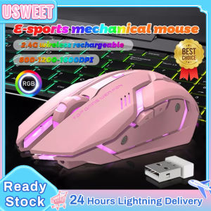 New Silent Gaming Wireless Mouse USB Interface Computer Mouse Rechargeable Mouse Glowing Mouse 2.4G