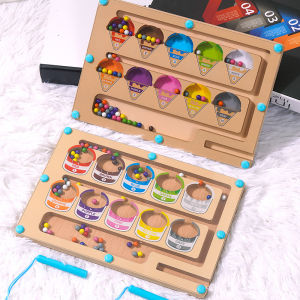 Interactive Early Education Logic Thinking Training Game Magnetic Number Beads Maze Parent-Child Interactive Toys for Kids