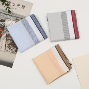 3/6/12 Pcs Handkerchief Pure Cotton Sweat Wiping Square Towel Antique Old-fashioned Classic Nostalgic Sweat-absorbing Thin