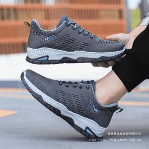 la Ngoại Thương Mùa Thu Nam Phong Cách Mới Bay Dệt Thoáng Khí Giày Thường Ngày Dễ Phối Đồ Thể Thao Giày Nam Đi Bộ Đường Dài Ngoài Trời Xuyên Biên Giới