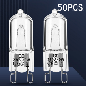 1/5/10/20/50PCS G9 18W 25W 40W 60W 220V Eco Halogen Light Bulbs Capsule LED Lamp Bulbs Inserted Beads Crystal Lamp Halogen Bulb