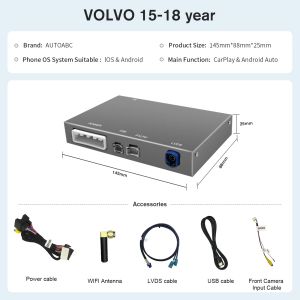 AUTOABC Wireless/Wired Carplay Android Auto For Volvo V40 V60 V70 S60 S80 XV60 D2 5.8 Module OEM Screen Radio Support Camera