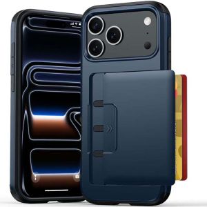 High Quality Shock-Absorbing Card Case Phone Case For IPhone 18 Pro Max 13 14 15 16 17 Back Cover Hard PC+Soft TPU 2-in-1 Design