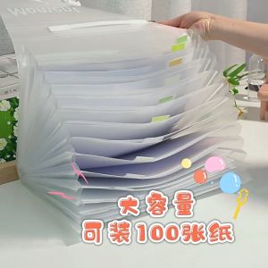 13-Layer Large-Capacity Gradient Accordion Bag Document Storage Bag Portable Waterproof Document Bag