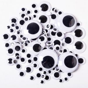 Wiggly Moving Googly Eyes With Adhesive 8mm Assorted sizes For DIY Arts And Crafts For Soft Toys Dolls
