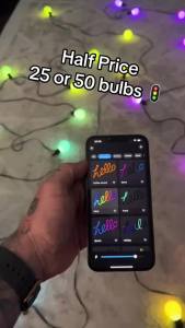 Smart G40 LED Bulb String Light 15M/30M Christmas Festoon USB Fairy Lights Garland For Room Outdoor Garden Camping Wedding Decor