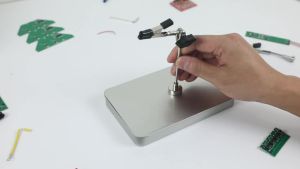 Toolour Helping Hands PCB Soldering Clamp Adjustable Soldering Clip Flexible Metal Arm Alligator Clips Soldering Third Hand Tool
