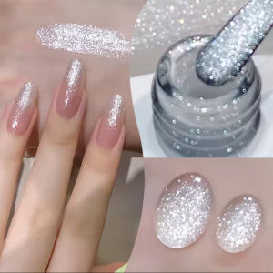 MIANEL 12ML 1-9pcs White Nails Wedding Fine Glitter Gel Nail Polish 2025 Whitening Nail Polish Glitter Powder Gel Summer Nails