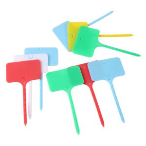 100 Pcs Garden T-type Plant Label Pot Planter Vegetable Labels Waterproof Plastic Markers Tag perfect for plants orchards