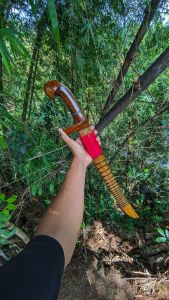 golok galonggong pamoroan full kayu johar ukuran 40cm