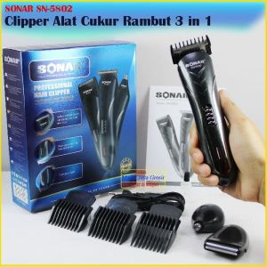ALAT CUKUR RAMBUT SONAR SN 5802 CLIPPER MESIN POTONG RAMBUT 3 IN 1 CUKUR KUMIS