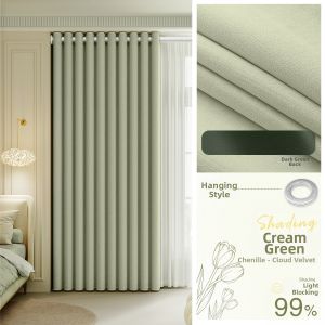 WEILAISHI | Full Light Blocking Elegant Sunscreen Window Curtain Easy Install