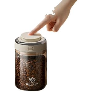 PAKCHOICE | Airtight Vacuum Glass Coffee Bean Storage Jar
