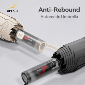 Automatic Folding Umbrella Windproof 12 Bones UV Protection Big Sun Umbrella Men Women Transparent Handle Portable Golf Large Umbrella