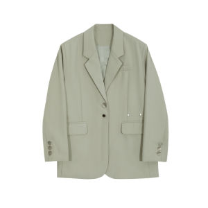 Elegant Shoulder Padded Design Womens Suit Jacket High-End Feel Small Niche Autumn New Arrival Long Sleeve Pure Color