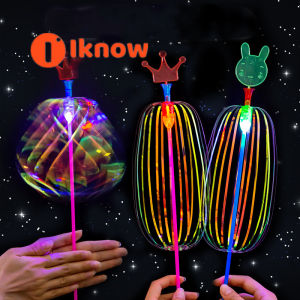 Multifunctional Magic Bubble Wand Colorful Twisting Ribbon Magic Stick Bubble Flower Magic Stick Glowing and Flashing Light Stick for Party Play Toys.