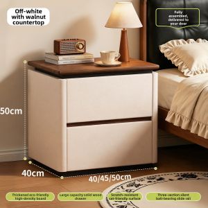 Creamy Style Small 2026 New No Assembly Required Bedside Storage Cabinet