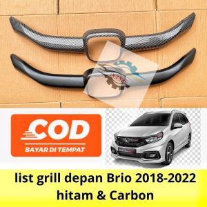 cover grill depan all new Brio 2018 2019 2020 2022 Hitam & Carbon