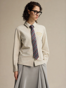Womens Youthful Striped Preppy Shirt