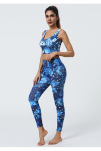 FITCOO กางเกงโยคะใหม่สำหรับผู้หญิงกางเกงเอวสูงและยกก้นเลกกิ้งพิมพ์ลายสำหรับผู้หญิงฤดูร้อนยุโรปและอเมริกากีฬาและกางเกงออกกำลังกายรุ่นบาง